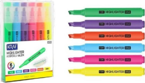 Trio Bright Fosforlu Kalem 6 Renk Set 315G-B