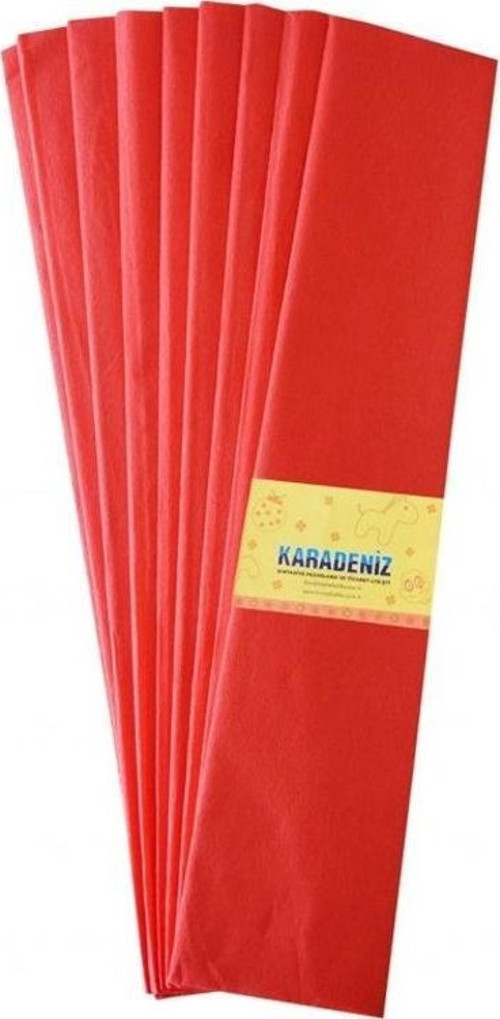 Lüx Krapon Kağıdı (50x200 cm) 10'lu Paket KIRMIZI
