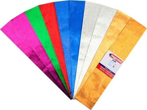 Metalik Krapon Kağıdı 10'lu Karışık 50 cmx200 cm.