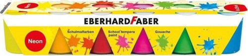 School Tempera Guaj Boya 6 Renk x 25 ml NEON