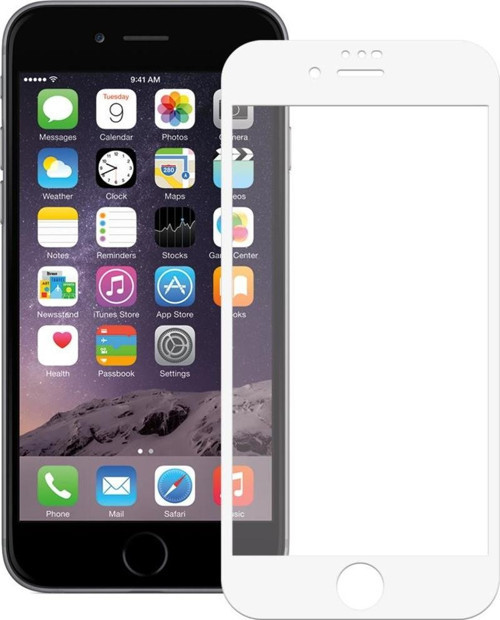 iPhone 6 / 6s Ekran Koruyucu Seramik Mat Nano 9D Tam Kaplama Beyaz