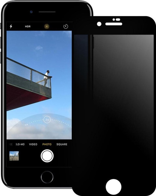 iPhone 7 Plus / iPhone 8 Plus ESD Anti Static Hayalet Privacy Cam Ekran Koruyucu Siyah