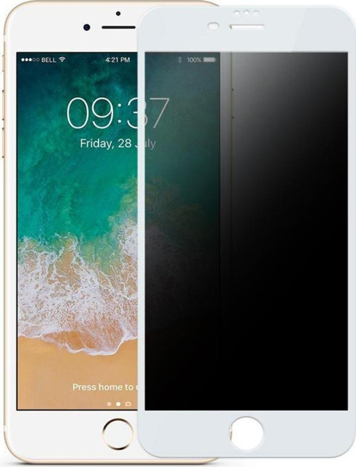 iPhone 7 / 8 Hayalet Privacy Gizli Seramik Mat Ekran Koruyucu Beyaz