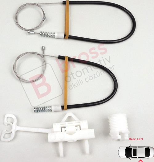 Fiat Abarth Punto Grande Evo MK3 199 2005-2024 51723324 İçin Manuel Arka Sol Cam Kriko Tamir Seti