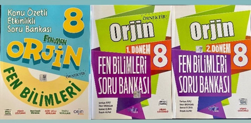 Orjin Yayınları 8. Sınıf Fen Bilimleri 3 Lü Set ( Konu Özetli Etkinlikli + 1. Ve 2. Dönem ) 2023