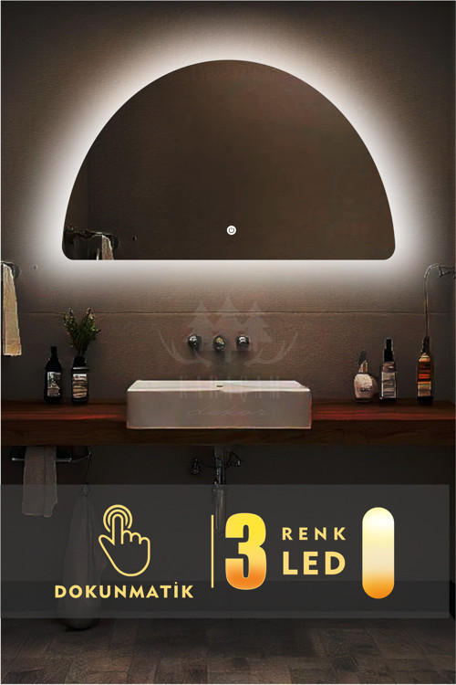 Led Işıklı Yarım Daire Ayna