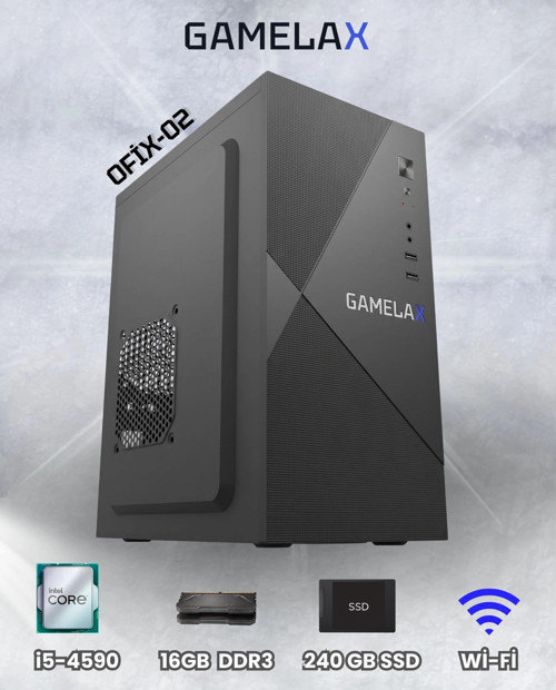 Ofix-02 Intel Core i5-4590 16GB DDR3 Ram 240GB SSD Wi-Fi Masaüstü Ofis Bilgisayarı