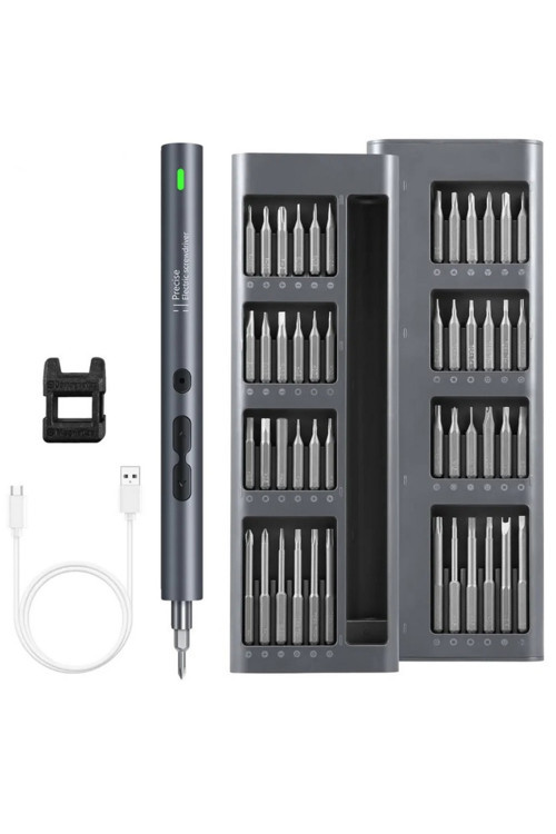 Mini Şarjlı Tornavida 51'i 1 Arada Kablosuz Hassas Tornavida Seti 48 Uçlu USB Şarjlı Küçük Elektrikli Tornavida