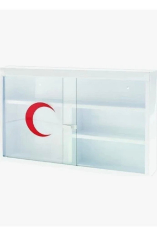 Büyük Boy Lüks Plastik Ecza Dolabı 45X30,Duvara Monte ,Lk Yardım Dolabı Kapaklı İlaç Kutusu,Sağlık Dolabı