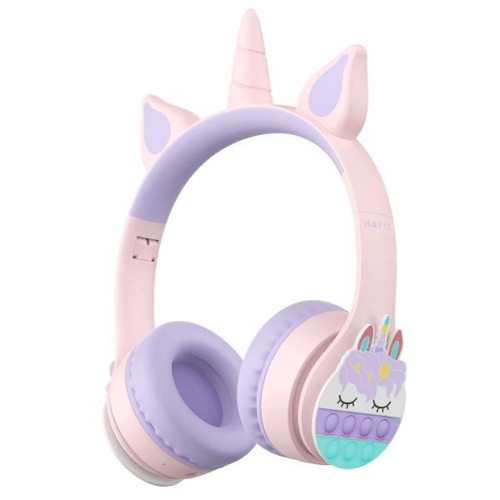 H626BT PRO Kulaküstü Çocuk Bluetooth Kulaklık - Unicorn Design - Pembe