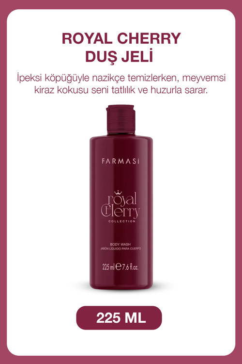 Royal Cherry Duş Jeli 225 Ml | Meyvemsi Kiraz Kokulu İpeksi Köpüklü Duş Jeli
