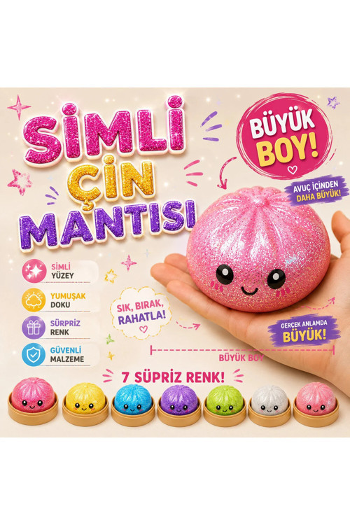 Xl Boy Simli Çin Mantısı Sukuşi Squishy Dumpling Fidget