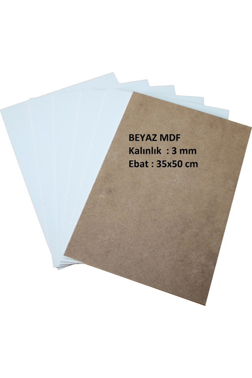 - 2 Adet Beyaz Mdf Duralit 3 Mm , 35x50 Cm (resim Kağıdı Ölçüsü),bir Tarafı Beyaz Boyalı