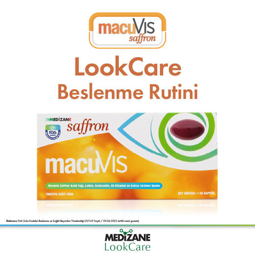 LookCare MacuVIS Saffron Gıda Takviyesi - 30 Kapsül