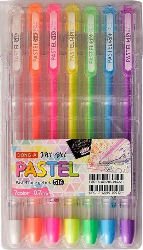My-Gel Pastel 0.7 mm İğne Uçlu Kalem 7 RENK SET