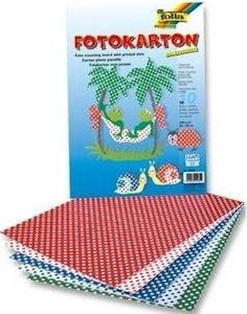 Fotokarton Polka Puantiyeli 25x35 cm. 10 Tabaka