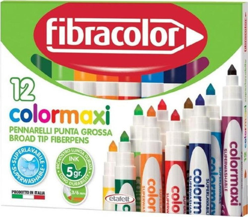 Fibracolor Colormaxi Jumbo Keçeli Kalem 12 Renk
