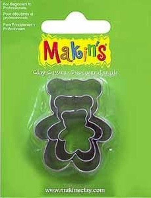 Makins Clay Makin's Clay Kesme Kalıbı 3 Parça Ayı Teddy