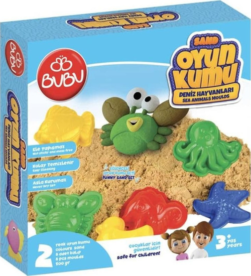 Oyun Kumu ve Deniz Hayvanları Kalıplı Set 500 gr