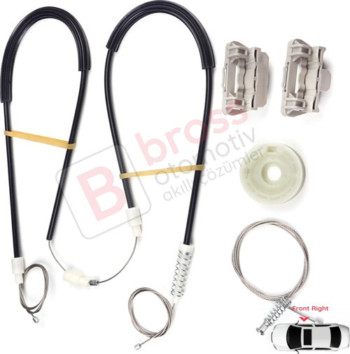 Ford Focus MK1 2000-2007 4/5 Kapı 6S4Z5423200BA İçin Elektrikli Ön Sağ Kapı Cam Kriko Tamir Seti