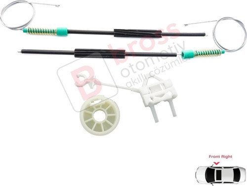 Fiat Doblo MK1 MPV Van 119 223 2001-2010 51718403 İçin Ön Sağ Kapı Cam Kriko Tamir Seti