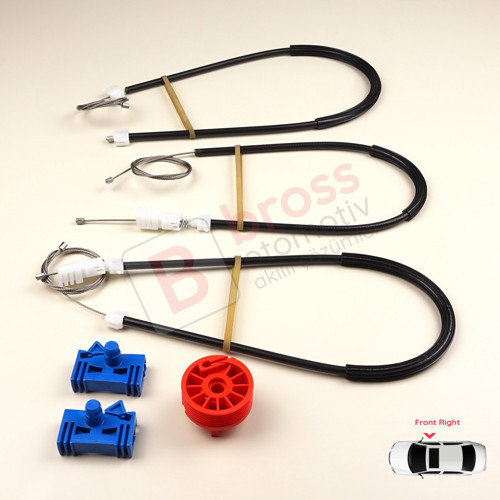 Renault Vel Satis Hatchback BJ 2001-2009 8200008326 İçin Elektrikli Ön Sağ Kapı Cam Kriko Tamir Seti