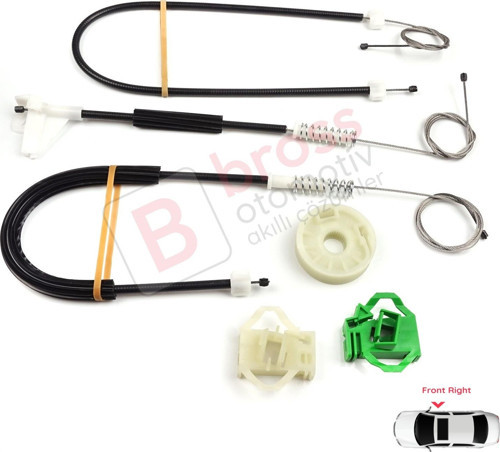 Seat Cordoba MK1 6K1 6K2 Vario 6K5 4/5 Kapı Inca 6K9 6K4837402P İçin Ön Sağ Cam Kriko Tamir Seti