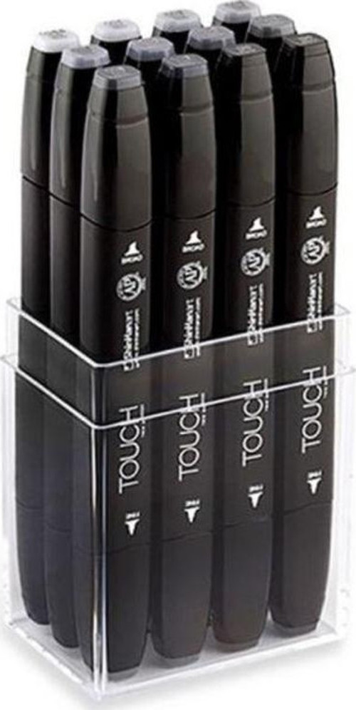ShinHan Art Touch Twin Marker 12 Renk Set SOĞUK GRİLER