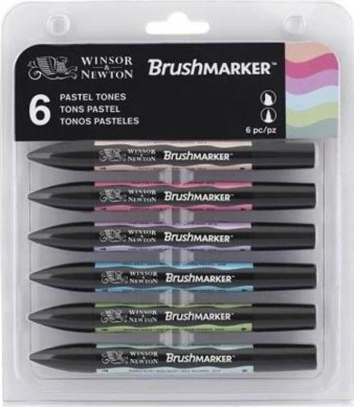 BrushMarker Kalem 6 Renk Pastel Tones Set Pastel Tonlar