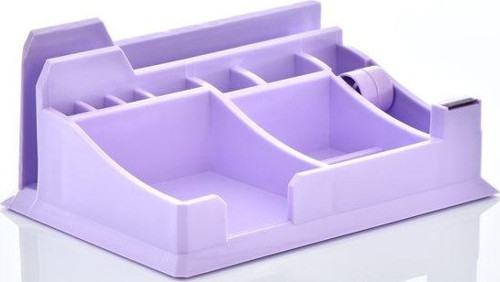 KLM 302 Masaüstü Organizer Kalemlik Bantlıklı Pastel Mor