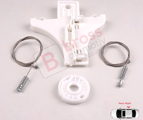 VW Golf MK4 Jetta Bora A4 1J 4/5 Kapı 1J4839462 İçin Sağ Arka Cam Kriko Tamir Seti