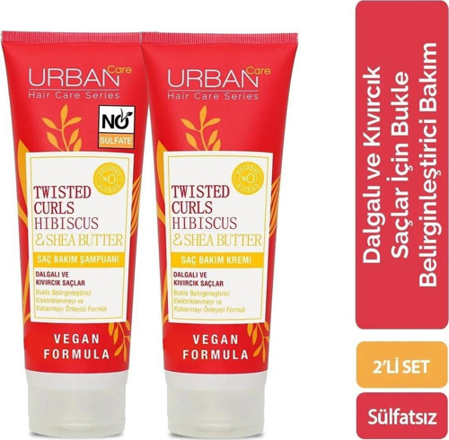 Hibiscus&shea Butter Kıvırcık Ve Dalgalı Saçlara Özel 2'li Bakım Seti-sülfatsız-vegan