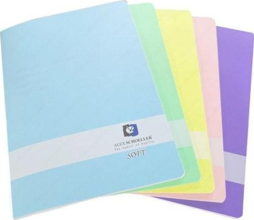 PP Kapak Tel Dikişli Defter Soft Renkler A5 60 yp Çizgili