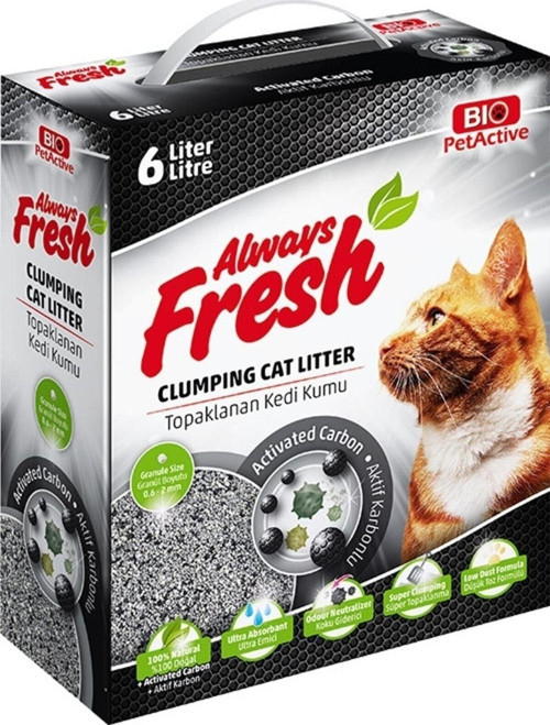 Always Fresh Topaklanan Aktif Karbonlu Kedi Kumu 6 Litre