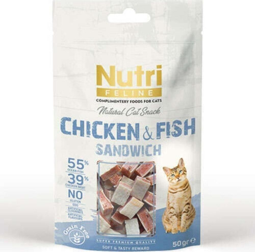 Nutri Tahılsız Feline Chicken And Fish Sandwich 50 Gr X 2 Paket