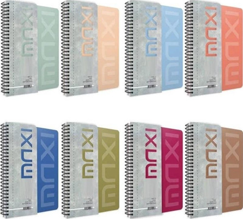 Maxi PP Kapak Spiralli 4+2 Bölümlü Defter 17x24 cm 150 yp