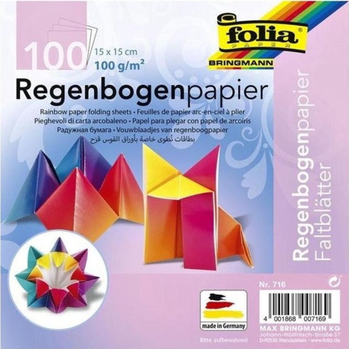 Origami Kağıdı Gökkuşağı 15x15 cm 100 Adet 100 gr