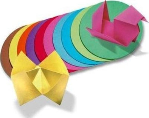 Yuvarlak Origami Kağıdı 10 Renk 500 Adet 10 cm. Çap
