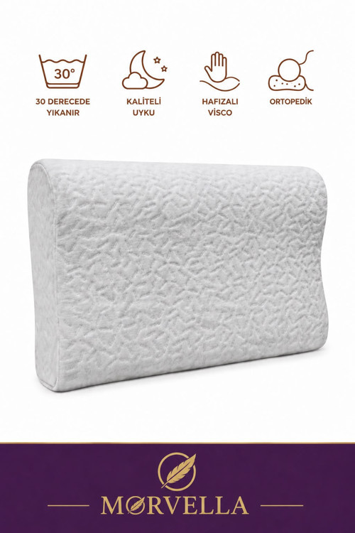 Medipure Medikal, Boyun Destekli Ortopedik Mini Visco Yastık 50x30x11-9 cm