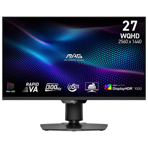 MAG 274QPF X30MV 27" 300Hz 0.5ms HDMI DP AdaptiveSync HDR1000 Pivot WQHD Rapid VA Gaming Monitör