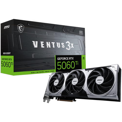 GeForce RTX 5060 Ti 8G VENTUS 3X OC 8GB GDDR7 DLSS 4 128 Bit Ekran Kartı