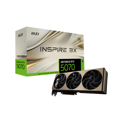 GeForce RTX 5070 12G INSPIRE 3X OC GDDR7 DLSS 4 192 Bit Ekran Kartı