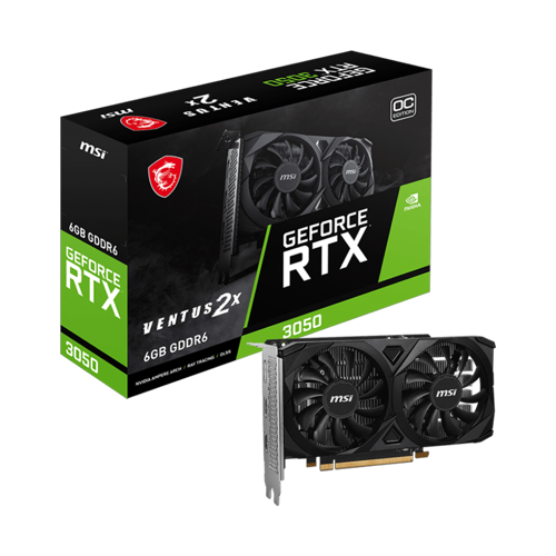 GeForce RTX 3050 VENTUS 2X E 6G OC 6GB GDDR6 96 Bit Ekran Kartı