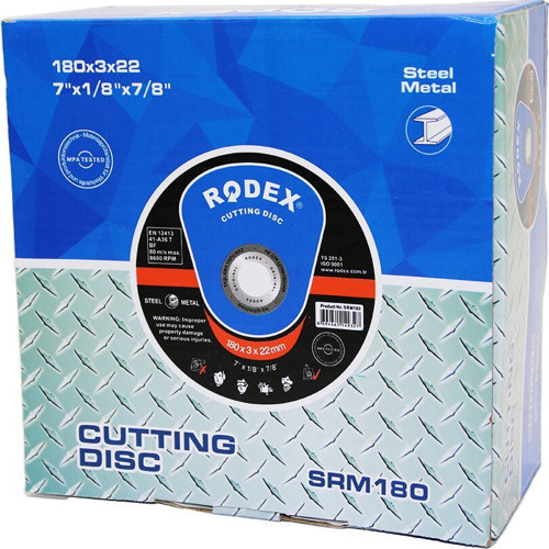 Rodex SRM-180 Metal Kesici Disk For Metal 180x3x22mm Spral Taşı