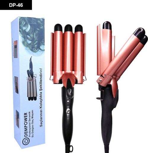 DP-46 Prof.Seramik 3'LU Su Dalgası Saç Maşası ve Şekillendirici