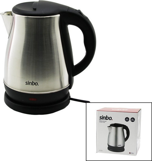 SK-8028 Kettle Su Isıtıcısı 1.8lt 360° Dönebilme Çelik Otomatik Kapanma Kablosuz Kullanım