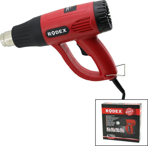 Rodex RDX-303A Sıcak Hava Makinesi ve Tabancası 2000W 300-600°C 280/480LPM 4 Adet Başlık Aparat