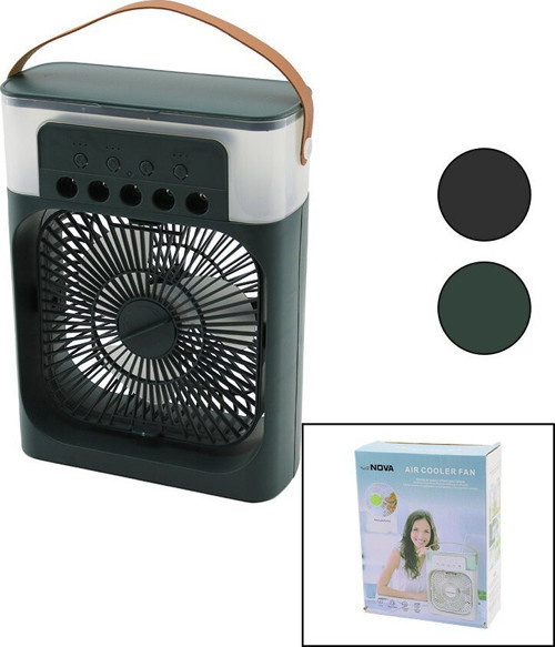 Nova Aır Cooler Fan Ultrasonik Vantilatör 360° 3KDM Hız USB Şarj Masa Üstü Gece Lambası