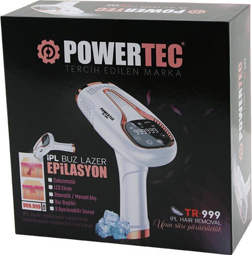 TR-999 Epilasyon Cihazı 36W 9-SEVİYE Ayarı Mauel Otomatik Fişli Şarjlı IPL Buz Lazer