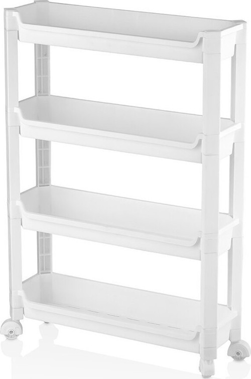 Urve UR-3587 Rafty Sepet Organizer Düzenleyici 465x145x670mm 4 Katlı Tekerlekli Raf Ünitesi